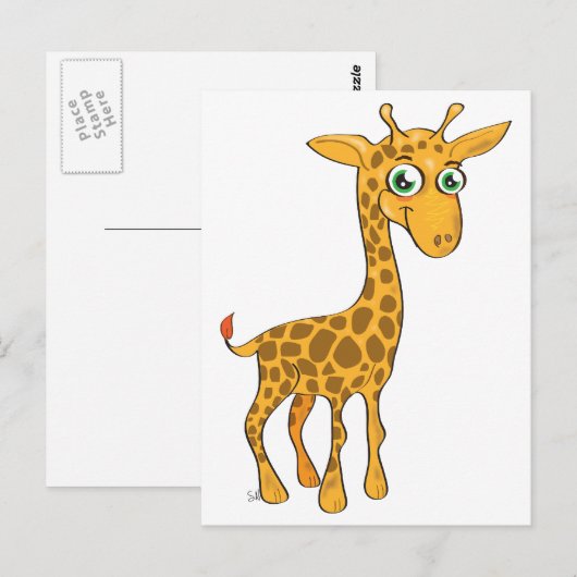 Niedlich Kawaii Giraffe Postkarte (Vorne/Hinten)