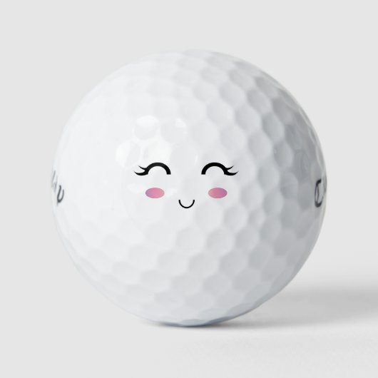 Niedlich Kawaii Girl Smile Golf Ball (Vorderseite)