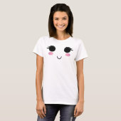 Niedlich Kawaii Girl Smile T-Shirt (Vorne ganz)