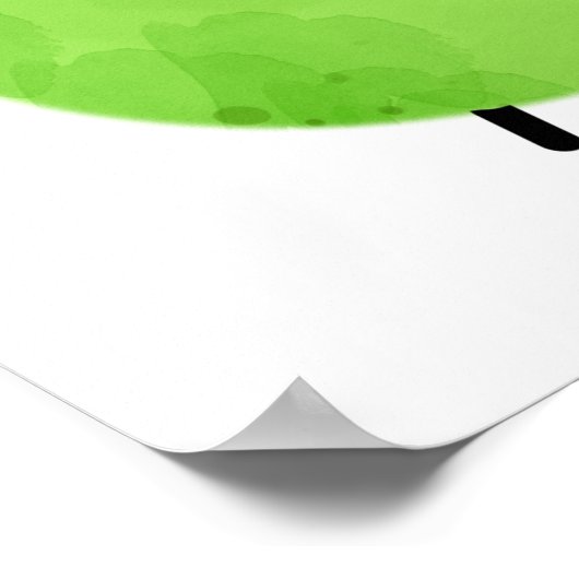 Niedlich Kawaii Green Pea Poster (Ecke)