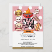 Niedlich Kawaii GRILLEN Party Babydusche Einladung (Vorderseite)