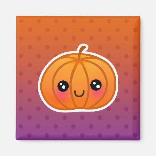 Niedlich Kawaii Halloween Cartoon Pumpkin Design Magnet (Vorne)