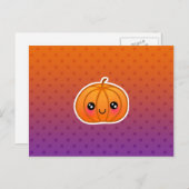 Niedlich Kawaii Halloween Cartoon Pumpkin Design Postkarte (Vorne/Hinten)
