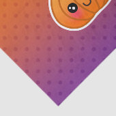 Niedlich Kawaii Halloween Cartoon Pumpkin Design Seidenpapier (Ausschnitt)