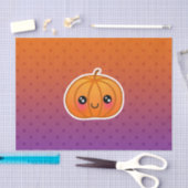 Niedlich Kawaii Halloween Cartoon Pumpkin Design Seidenpapier (Handwerk)