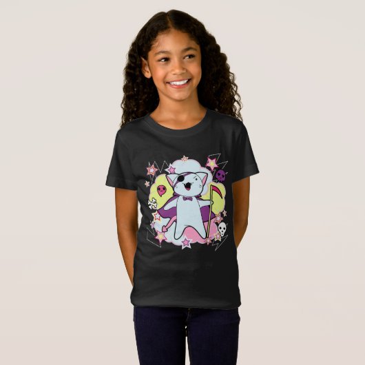 Niedlich Kawaii Halloween Cat Kids Happy Kawaiilow T-Shirt (Vorne ganz)