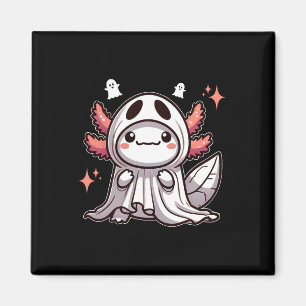 Niedlich Kawaii Halloween Ghost Axolotl Magnet