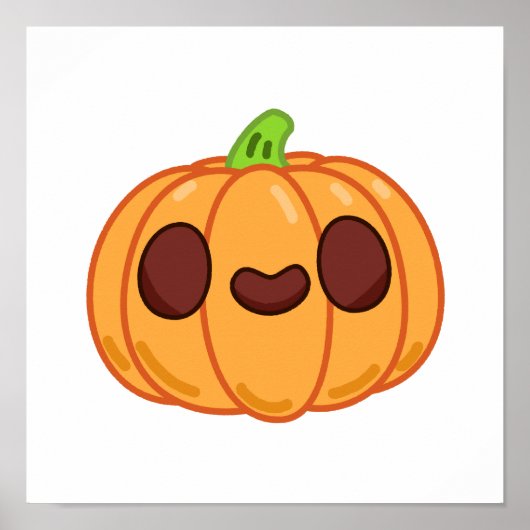 Niedlich Kawaii Halloween Pumpkin Poster (Vorne)