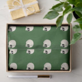 Niedlich Kawaii Halloween Skull Polka Dots dunkelg Seidenpapier (Geschenk)