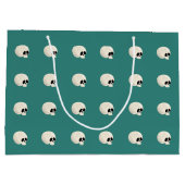 Niedlich Kawaii Halloween Skull Polka Dots Mitte g Große Geschenktüte (Rückseite)