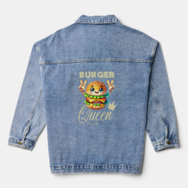 Niedlich Kawaii Hamburger Jeansjacke