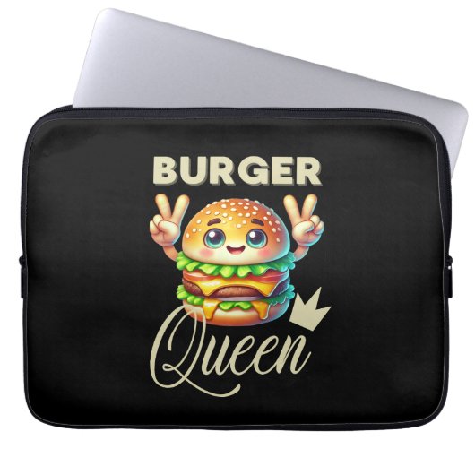 Niedlich Kawaii Hamburger Laptopschutzhülle (Vorderseite)