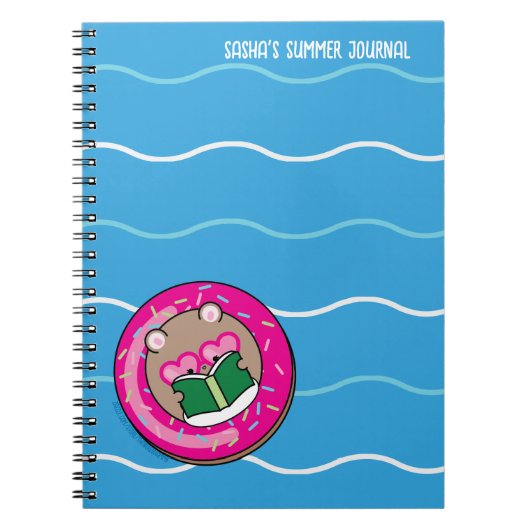 Niedlich Kawaii Hamster Booklover Summer Notebook Notizblock (Vorderseite)