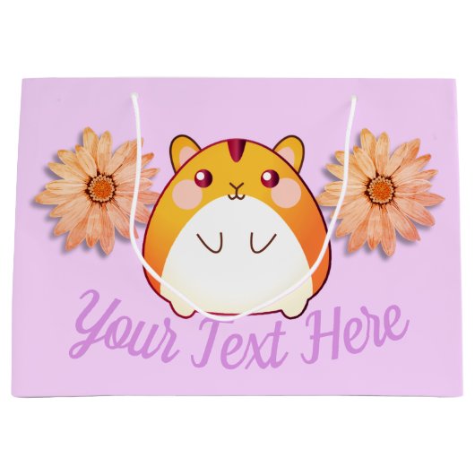 Niedlich Kawaii Hamster Custom Große Geschenktüte (Vorderseite)