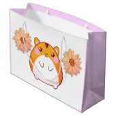 Niedlich Kawaii Hamster Custom Große Geschenktüte (Rückseite Schrägansicht)