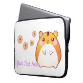 Niedlich Kawaii Hamster Custom Laptopschutzhülle (Vorderseite Links)