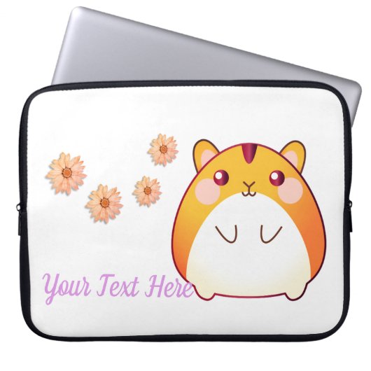 Niedlich Kawaii Hamster Custom Laptopschutzhülle (Vorderseite)