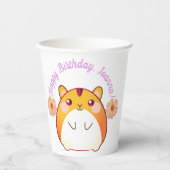 Niedlich Kawaii Hamster Custom  Pappbecher (Vorderseite)