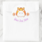 Niedlich Kawaii Hamster Custom Runder Aufkleber (Tasche)