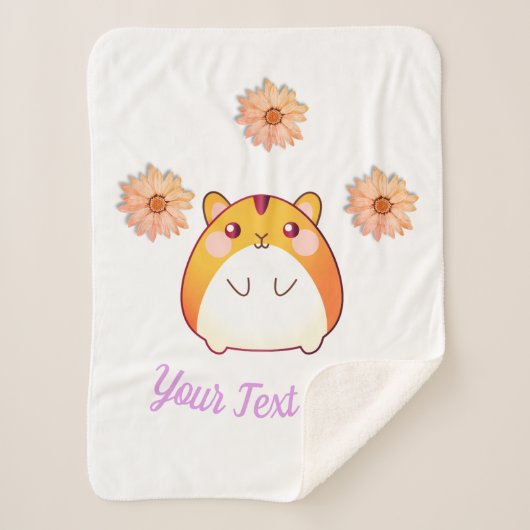 Niedlich Kawaii Hamster Custom Sherpadecke (Vorderseite)