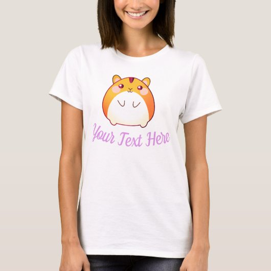 Niedlich Kawaii Hamster Custom T-Shirt (Vorderseite)