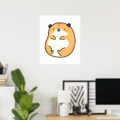 Niedlich Kawaii Hamster Poster (Heimbüro)