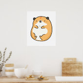 Niedlich Kawaii Hamster Poster (Küche)