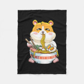 Niedlich Kawaii Hamster Ramen Anime Fleecedecke (Vorderseite)