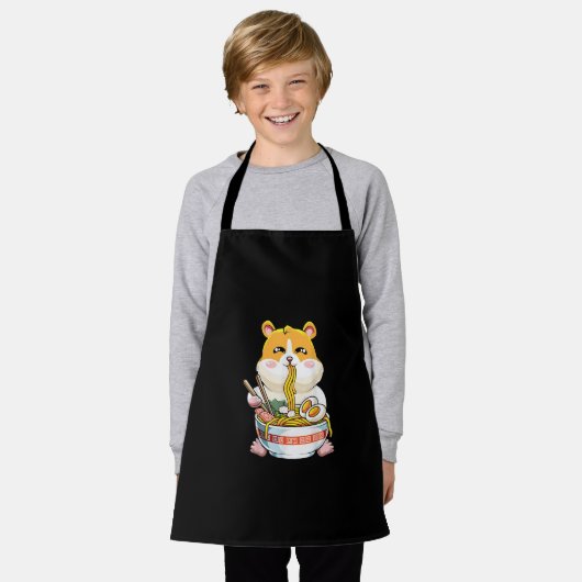 Niedlich Kawaii Hamster Ramen Anime Schürze (Getragen)