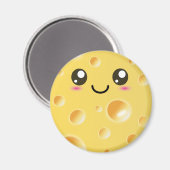 Niedlich Kawaii Happy Cheese Magnet (Vorderseite/Rückseite)