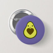 Niedlich Kawaii Happy Liebe Avocado Button (Vorne & Hinten)