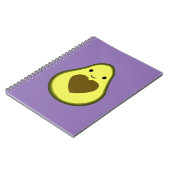 Niedlich Kawaii Happy Liebe Avocado Notizblock (Linke Seite)