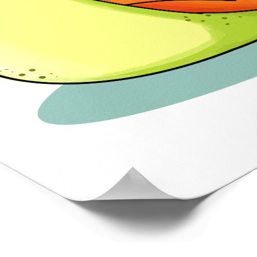 Niedlich Kawaii Happy Snail Poster (Ecke)