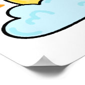 Niedlich Kawaii Happy Sun Poster (Ecke)