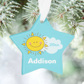 Niedlich Kawaii Happy Sunshine Baby First Christma Ornament