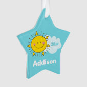 Niedlich Kawaii Happy Sunshine Baby First Christma Ornament (Vorderseite)