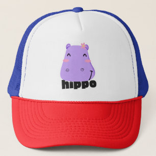 Niedlich Kawaii Hippo Art Truckerkappe