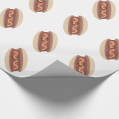 Niedlich Kawaii Hot Dog Geschenkpapier (Ecke)