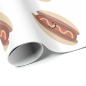 Niedlich Kawaii Hot Dog Geschenkpapier (Rolleneckpunkt)
