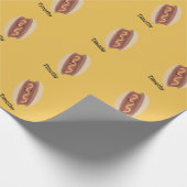 Niedlich Kawaii Hot Dog Geschenkpapier (Ecke)