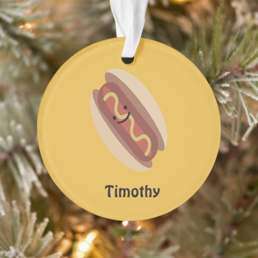 Niedlich Kawaii Hot Dog Ornament (Baum)