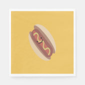 Niedlich Kawaii Hot Dog Serviette (Vorderseite)