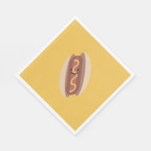 Niedlich Kawaii Hot Dog Serviette (Ecke)