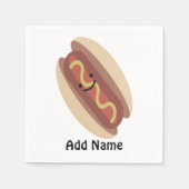 Niedlich Kawaii Hot Dog Serviette (Vorderseite)