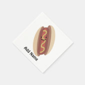 Niedlich Kawaii Hot Dog Serviette (Ecke)