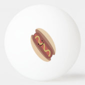 Niedlich Kawaii Hot Dog Tischtennisball (Rückseite)