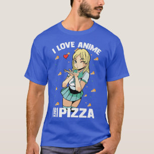 Niedlich Kawaii - I Liebe Anime and Pizza - Otaku  T-Shirt