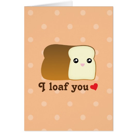 Niedlich Kawaii I Loaf Sie Funny Happy Valentine's (Vorne)