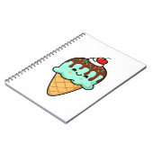 Niedlich Kawaii Ice Creme Cone Notizblock (Linke Seite)