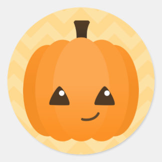 Niedlich Kawaii Jack o'Lantern Runder Aufkleber